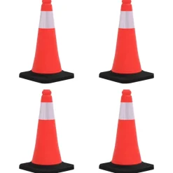 vidaXL Cônes de signalisation réfléchissants à base lourde 4 pcs 50 cm