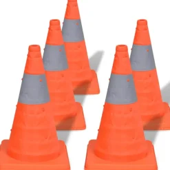vidaXL Cônes de signalisation escamotables 5 pcs 42 cm