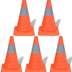 vidaXL Cônes de signalisation escamotables 5 pcs 42 cm