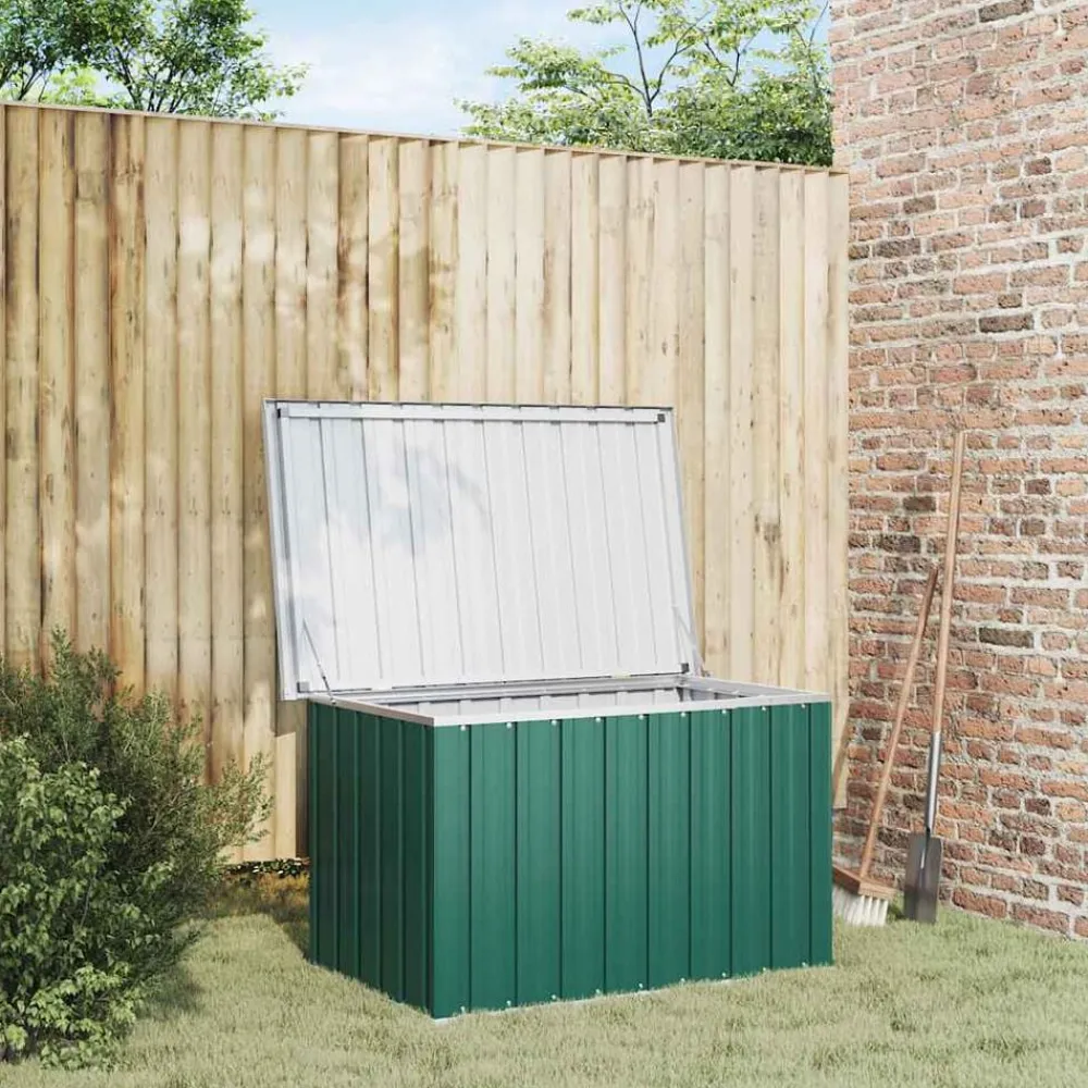 Mobilier De Jardin-vidaXL Coffre de rangement de jardin 109x67x65 cm Vert