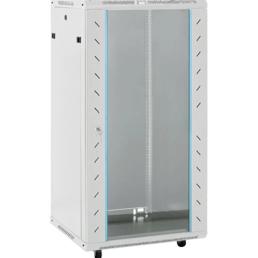 Appareils Électroniques-vidaXL Coffret de réseau à pieds pivotants 22U 19" IP20 60x60x120 cm Gris