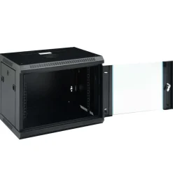Appareils Électroniques-vidaXL Coffret de réseau mural 9U 19" IP20 600x450x510 mm Noir