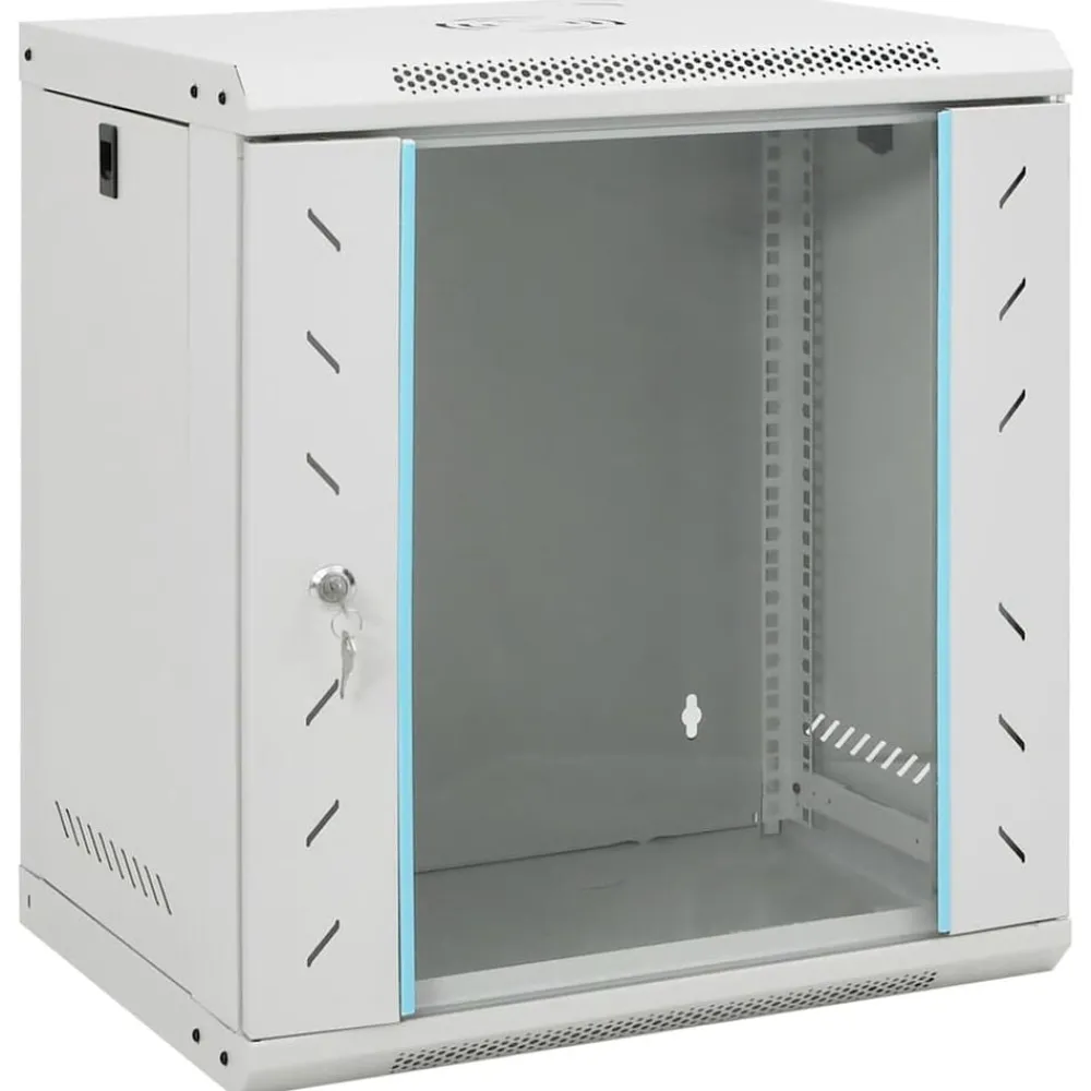 Appareils Électroniques-vidaXL Coffret de réseau mural 12U 19" IP20 53x40x60 cm Gris