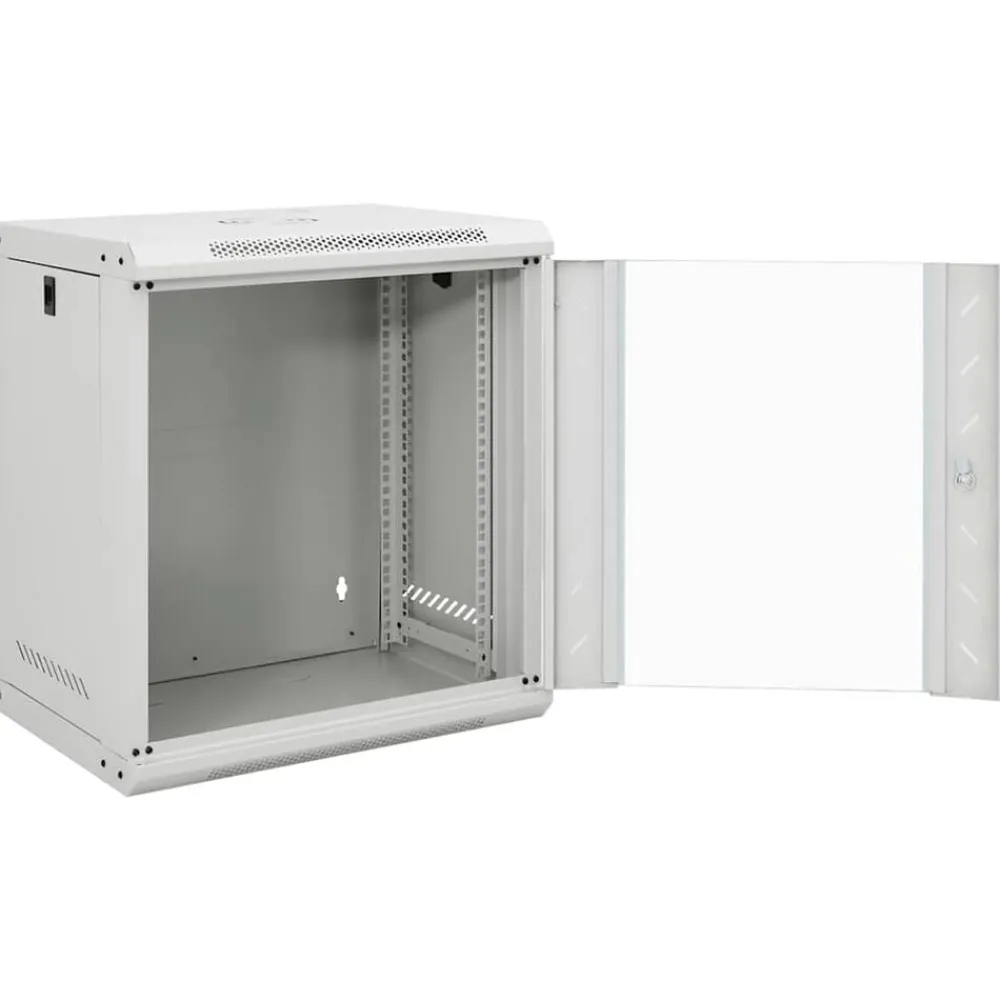 Appareils Électroniques-vidaXL Coffret de réseau mural 12U 19" IP20 53x40x60 cm Gris