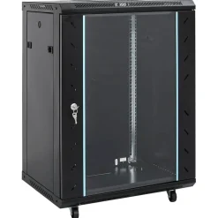 Appareils Électroniques-vidaXL Coffret de réseau 15U 19" IP20 60x45x86 cm Noir