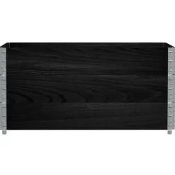 Manutention De Matériaux-vidaXL Colliers de palette 3 pcs 120x80 cm bois de pin solide Noir