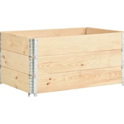 vidaXL Colliers de palette 3 pcs 80x120 cm Bois de pin solide