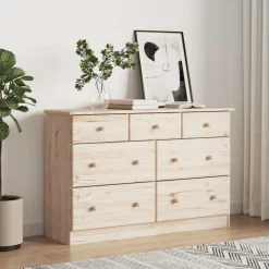 Armoires & Meubles De Rangement-vidaXL Commode ALTA 112x35x73 cm bois massif de pin Naturel