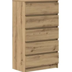 Armoires & Meubles De Rangement-vidaXL Commode chêne artisanal 60x36x103 cm bois d'ingénierie chêne artisanal