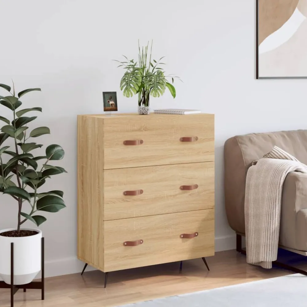 Armoires & Meubles De Rangement-vidaXL Commode chêne sonoma 69,5 x 34 x 90 cm bois d'ingénierie Chêne sonoma