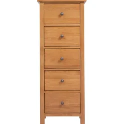 vidaXL Commode haute 45x32x110 cm Bois de chêne massif