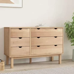Armoires & Meubles De Rangement-vidaXL Commode OTTA 111x43x73,5 cm bois de pin massif Marron