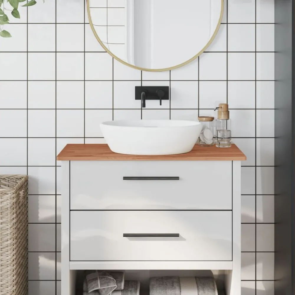 vidaXL Comptoir de salle de bain 80x40x1,5 cm bois massif de hêtre