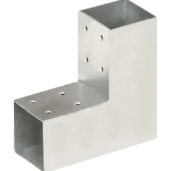 vidaXL Connecteur de poteau Forme en L Métal galvanisé 71x71 mm