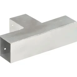 vidaXL Connecteur de poteau Forme en T Métal galvanisé 71x71 mm
