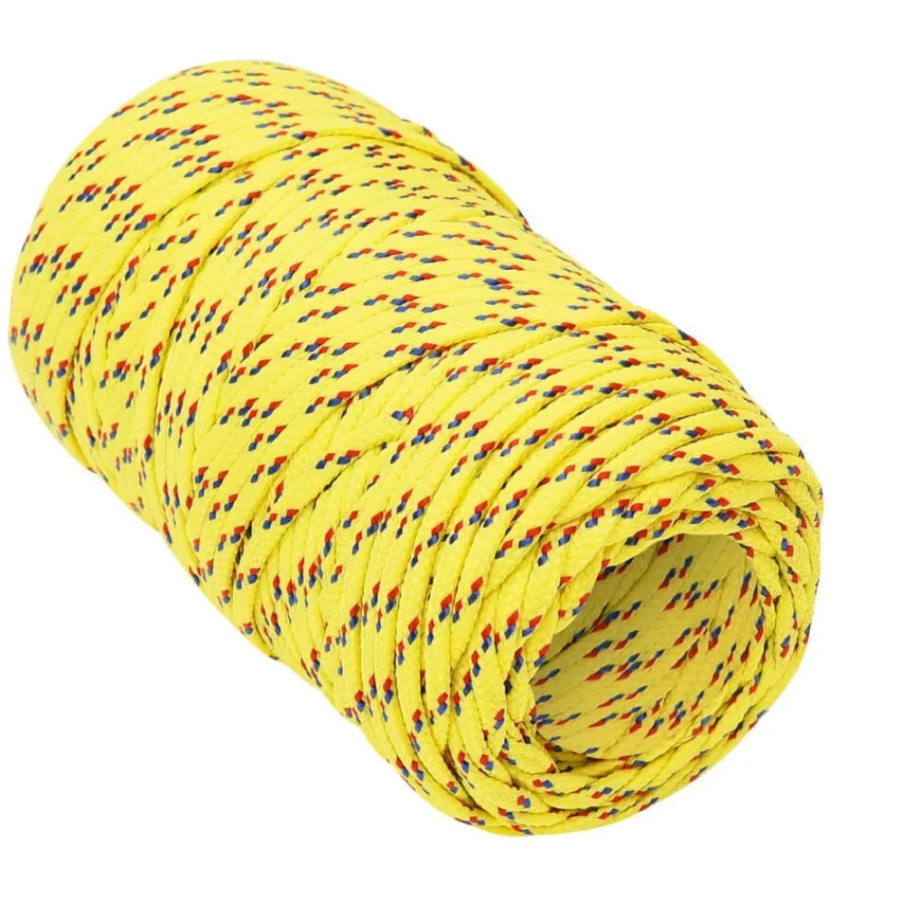 Accessoires De Quincaillerie-vidaXL Corde de bateau 2 mm 25 m Polypropylène Jaune