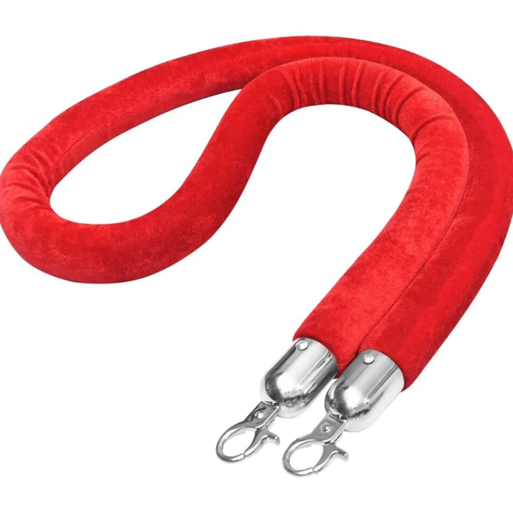 vidaXL Corde de colonne Rouge et é Velours