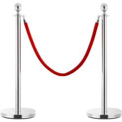 vidaXL Corde de colonne Rouge et é Velours
