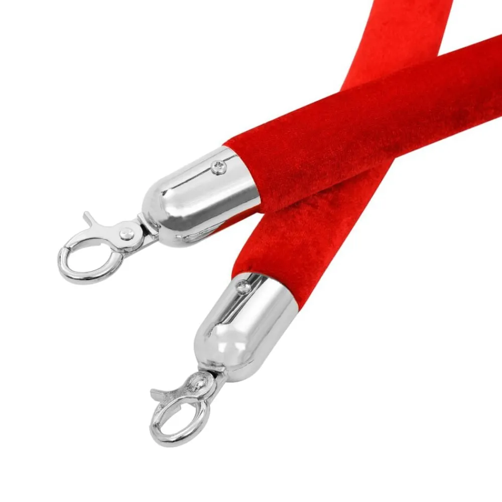 vidaXL Corde de colonne Rouge et é Velours