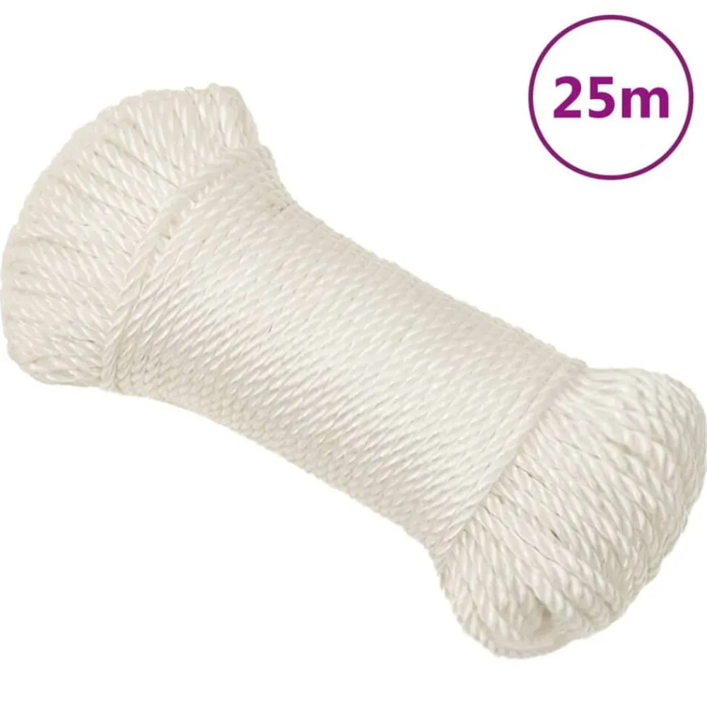 Accessoires De Quincaillerie-vidaXL Corde de travail 3 mm 25 m polypropylène Blanc