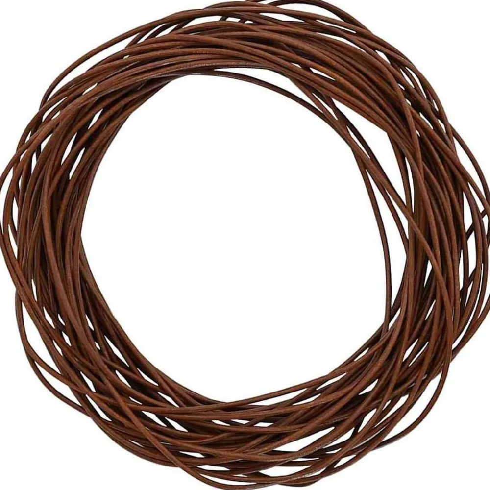 Arts & Loisirs-vidaXL Corde en Cuir Ø1 mm x 5 m Cuir Marron clair