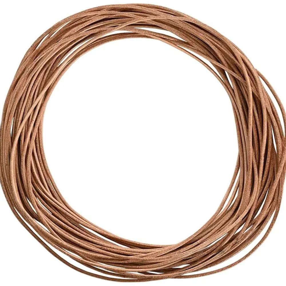 Arts & Loisirs-vidaXL Corde en Cuir Ø1 mm x 5 m Cuir Marron