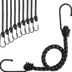 Loisirs De Plein Air-vidaXL Cordes élastiques avec bandes réfléchissantes et crochets 10pcs