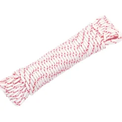 Accessoires De Quincaillerie-vidaXL Cordon de démarrage à tirer blanc et rouge Ø3 mm 10 m nylon
