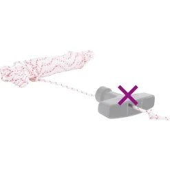 Accessoires De Quincaillerie-vidaXL Cordon de démarrage à tirer blanc et rouge Ø3 mm 10 m nylon