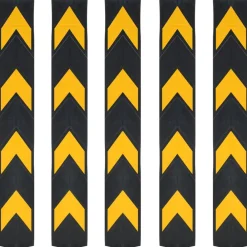 vidaXL Cornière de protection réfléchissante 5 pcs Caoutchouc 80 cm