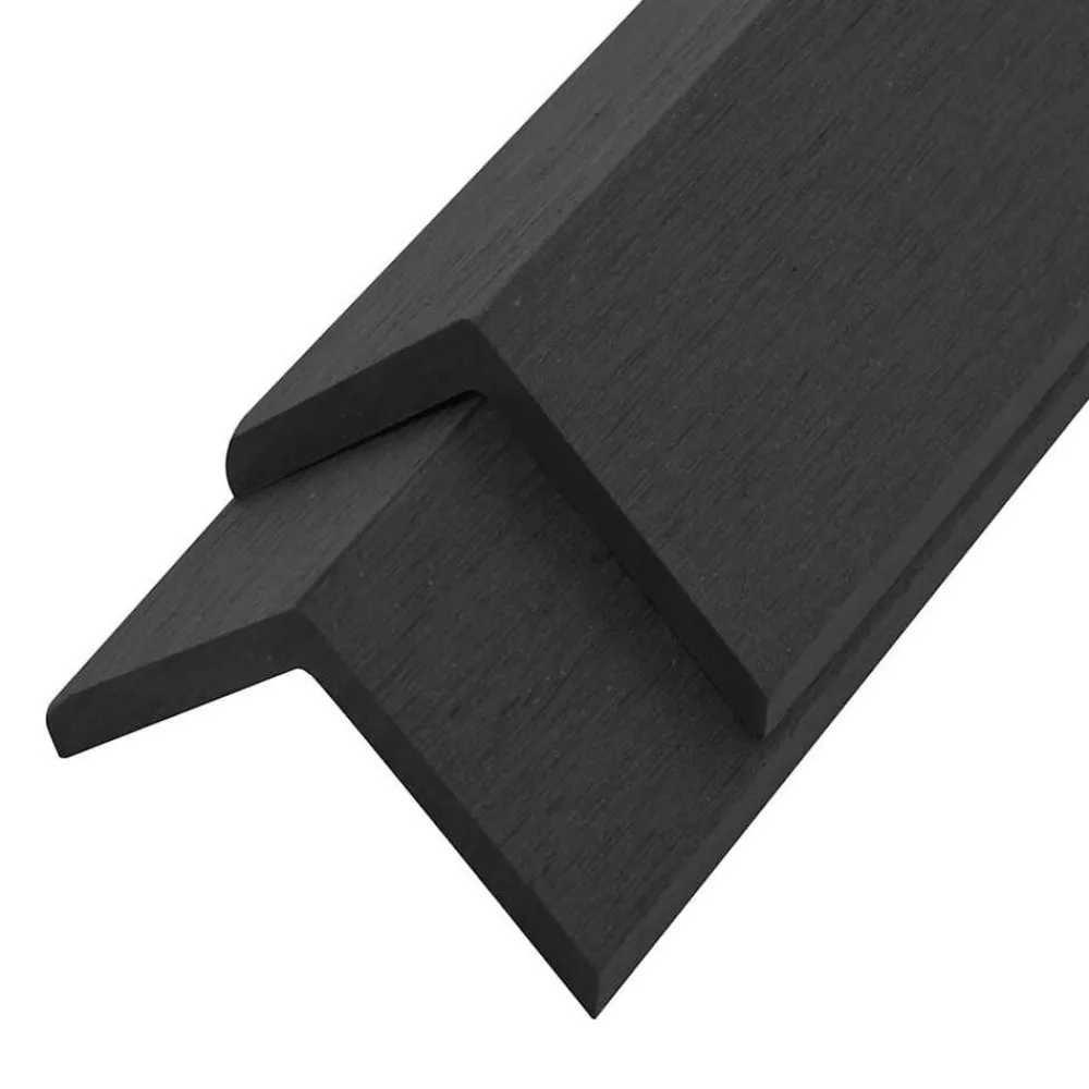 Matériaux De Construction-vidaXL Cornière de terrasse 5 pcs WPC 170 cm Noir