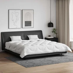 vidaXL Couette avec oreiller 3 pcs Blanc Microfibre