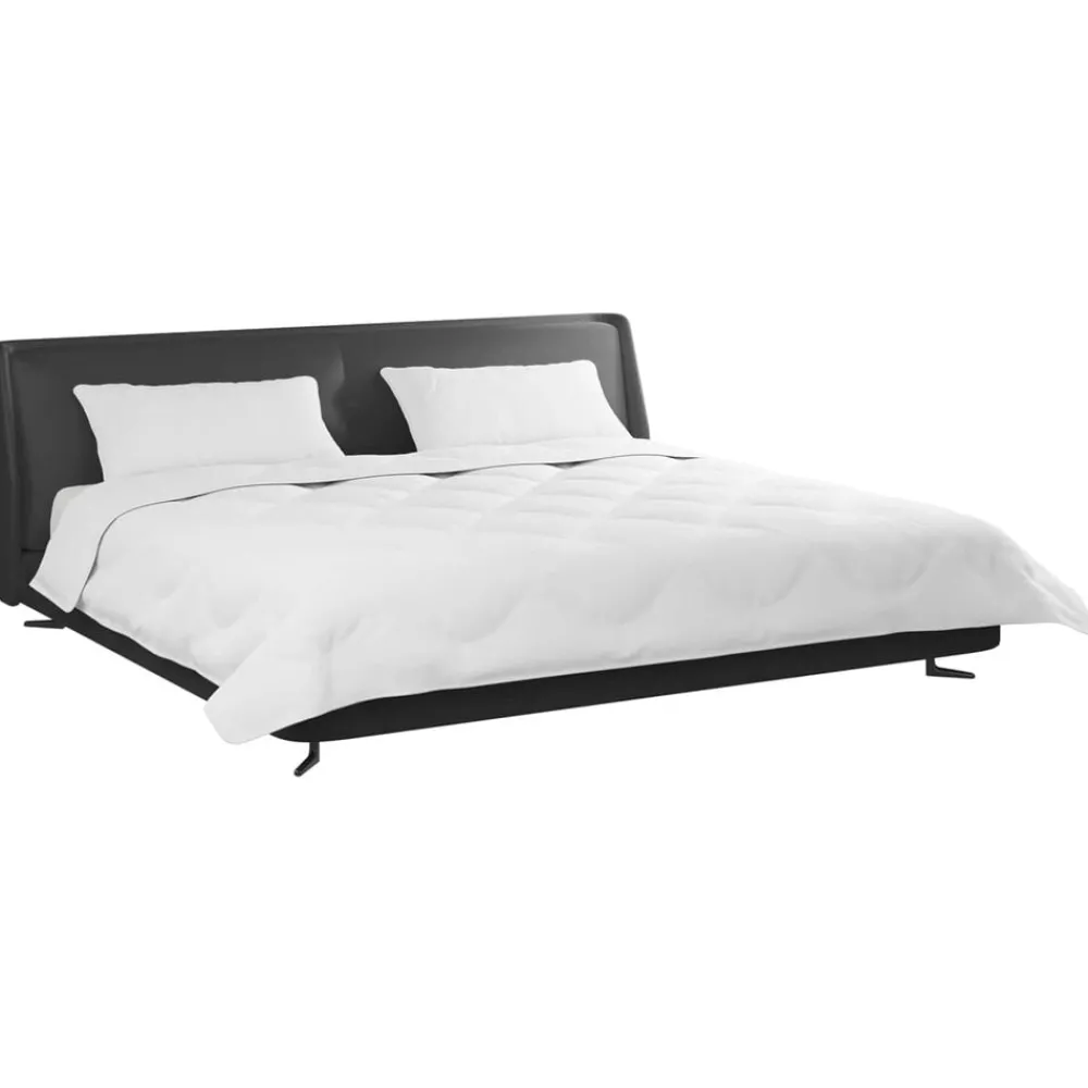 vidaXL Couette avec Oreillers 3 pcs Blanc Microfibre et Plumes D'oie