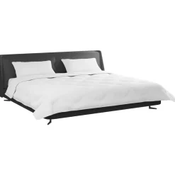 vidaXL Couette avec Oreillers 3 pcs Blanc Microfibre et Plumes D'oie