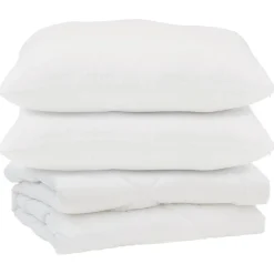 Linge-vidaXL Couette avec oreiller 3 pcs Blanc Microfibre