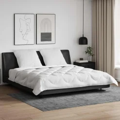 Linge-vidaXL Couette avec Oreillers avec oreiller 3 pcs Blanc Microfibre