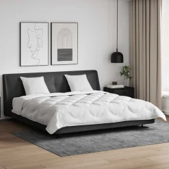 Linge-vidaXL Couette avec Oreillers avec oreiller 3 pcs Blanc Microfibre