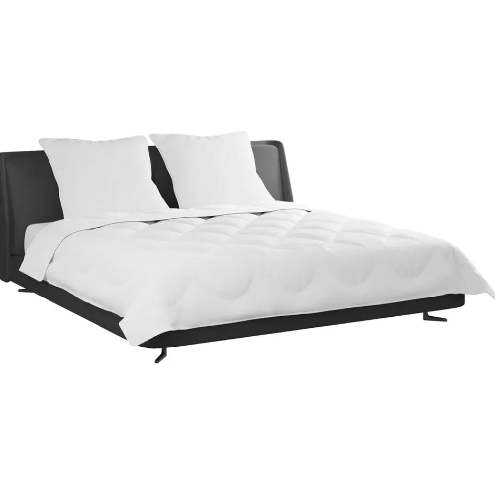 vidaXL Couette avec oreiller 3 pcs Blanc Microfibre