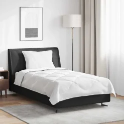 Linge-vidaXL Couette avec oreiller 2 pcs Blanc Microfibre