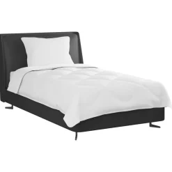 Linge-vidaXL Couette avec oreiller 2 pcs Blanc Microfibre