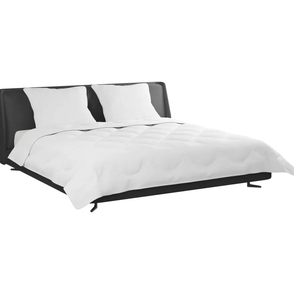 Linge-vidaXL Couette avec oreiller 3 pcs Blanc Microfibre