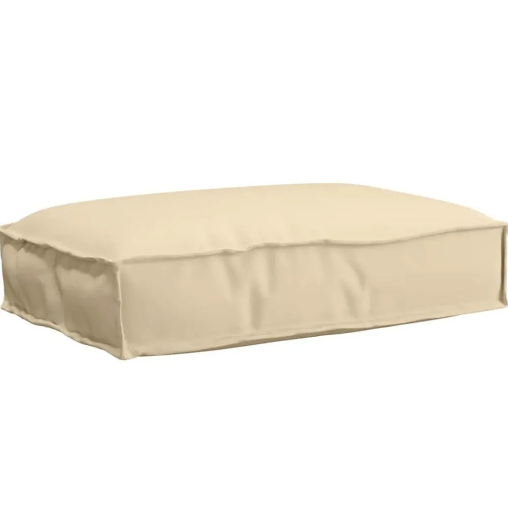 Décorations-vidaXL Coussin 60 x 40 x 8 cm Tissu Oxford Beige