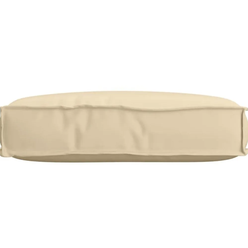 Décorations-vidaXL Coussin 60 x 40 x 8 cm Tissu Oxford Beige