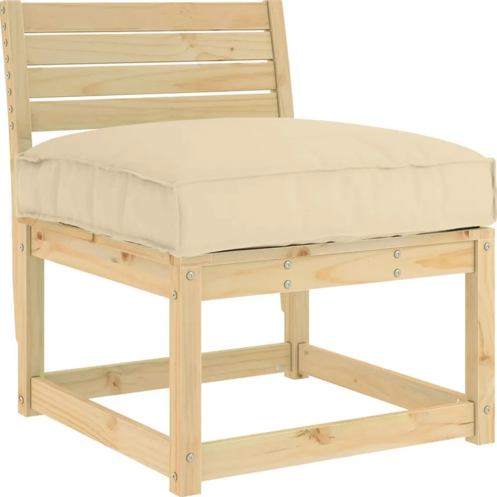 Décorations-vidaXL Coussin 70 x 70 x 12 cm Tissu Oxford Beige