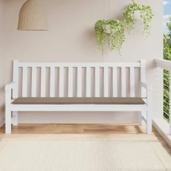 Décorations-vidaXL Coussin de banc de jardin 200x50x4 cm tissu oxford Taupe