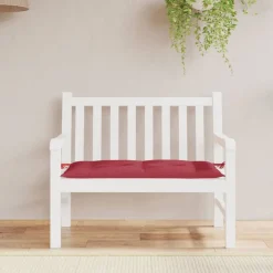 Décorations-vidaXL Coussin de banc de jardin 100x50x7 cm Rouge bordeaux