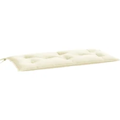 Décorations-vidaXL Coussin de banc de jardin crème 100x50x7 cm tissu oxford Cr&egrave;me