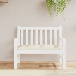 Décorations-vidaXL Coussin de banc de jardin crème 100x50x7 cm tissu oxford Cr&egrave;me