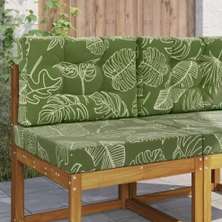 Décorations-vidaXL Coussin de canapé d'extérieur 2 pcs Modèle feuille Polyester Mod&egrave;le feuille
