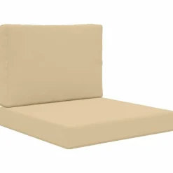 Décorations-vidaXL Coussin de canapé d'extérieur 2 pcs Polyester Beige